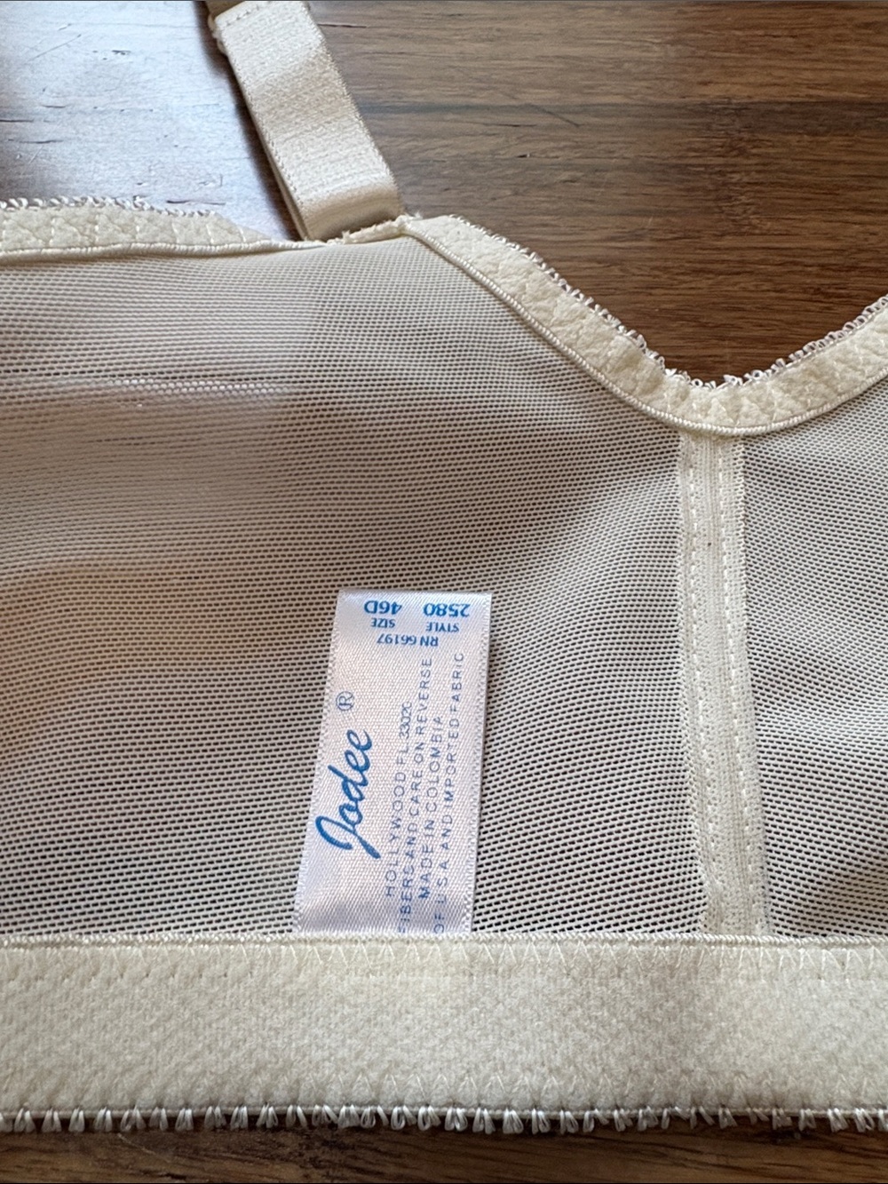 Jodee Mastectomy Bra 46D Style 2580 Beige NWOT - Picture 7 of 7